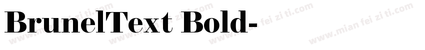BrunelText Bold字体转换